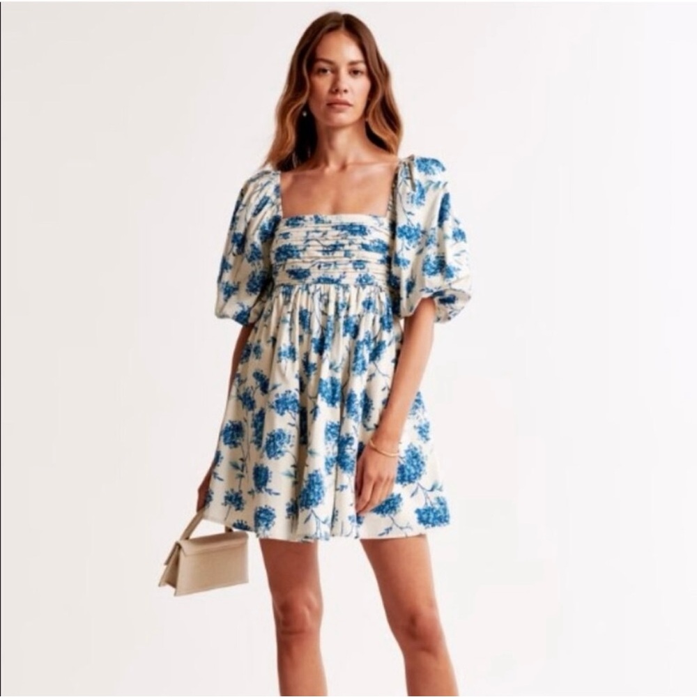 Abercrombie & Fitch Blue Floral Mini Dress